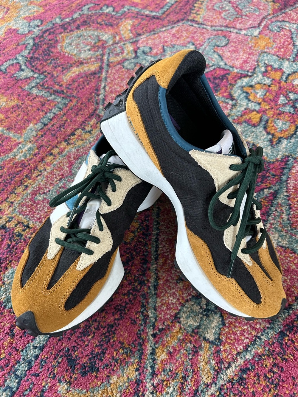 New Balance | Women’s Brown/Teal ‘Workwear Moonstone’ 327 Lace Up Sneakers Sz 10 - Picture 5 of 16